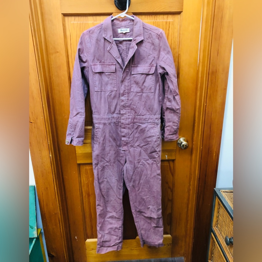 Women’s Madewell garment dyed mauve coveralls small
